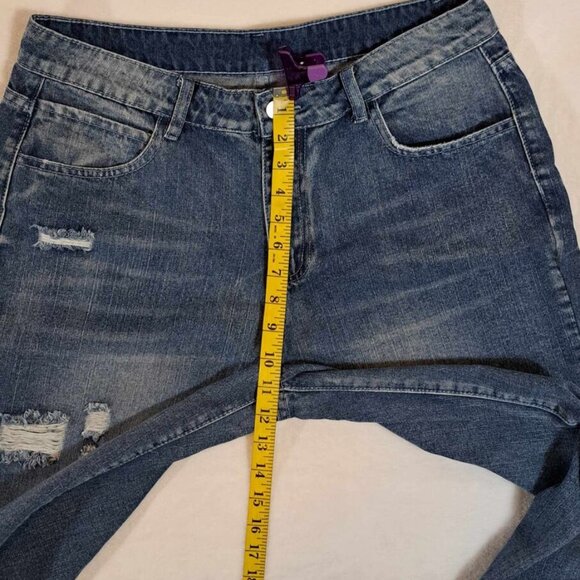 Jeans Women’s Just Fashion‎ Now Relaxed Fit Denim Jeans Distressed Size L - Picture 6 of 11